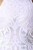 Semi-Sheer Velvet Filigree Turtleneck Midi Dress