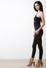 One Shoulder Zipper Jumpsuit