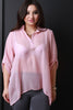 Glitter Chiffon Collared Top