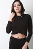Long Sleeve Hooded Crop Top
