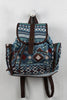 Geo Buckle Strap Zip Pocket Backpack