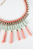 Tassel Rhinestone Gem Necklace