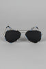 Multi-Tone Trim Aviator Sunglasses