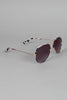 Multi-Tone Trim Aviator Sunglasses