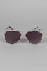 Multi-Tone Trim Aviator Sunglasses