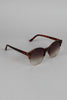 Semi-Rimless Round Lens Sunglasses