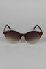 Semi-Rimless Round Lens Sunglasses