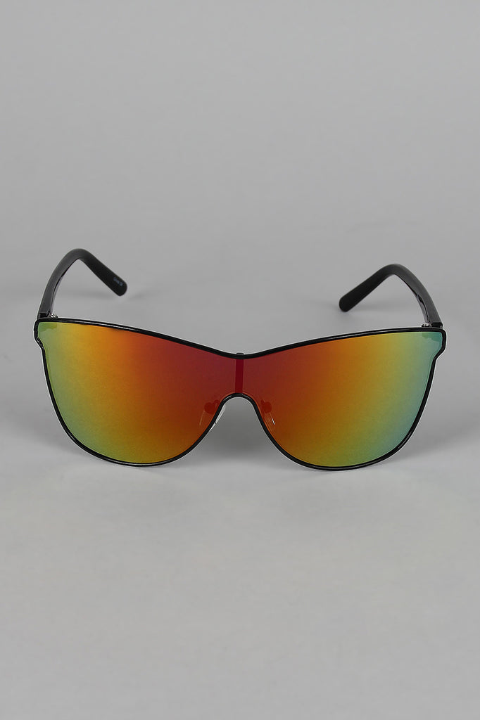 Sport Silhouette Wire Rimmed Sunglasses