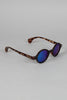 Horn Rim Mirrored Lens Sunglasses