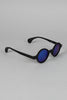 Matte Horn Rim Mirrored Sunglasses