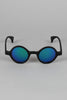 Matte Horn Rim Mirrored Sunglasses