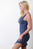 Sleeveless Ribbed Knit Round Hem Dress