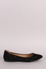 Spring Perforated Pointy Toe Flat