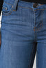 Knee Slit Raw Hem Skinny Jeans