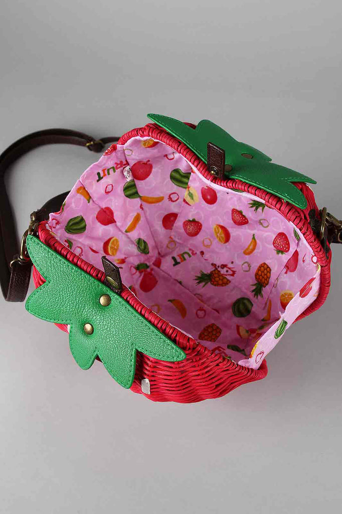 Strawberry Basket Crossbody Bag