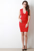 Seamless Deep V-Neckline Bodycon Dress