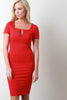 Squared Neckline Bodycon Dress