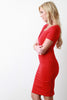 Squared Neckline Bodycon Dress