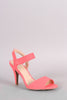 Qupid Ankle Strap Open Toe Heel