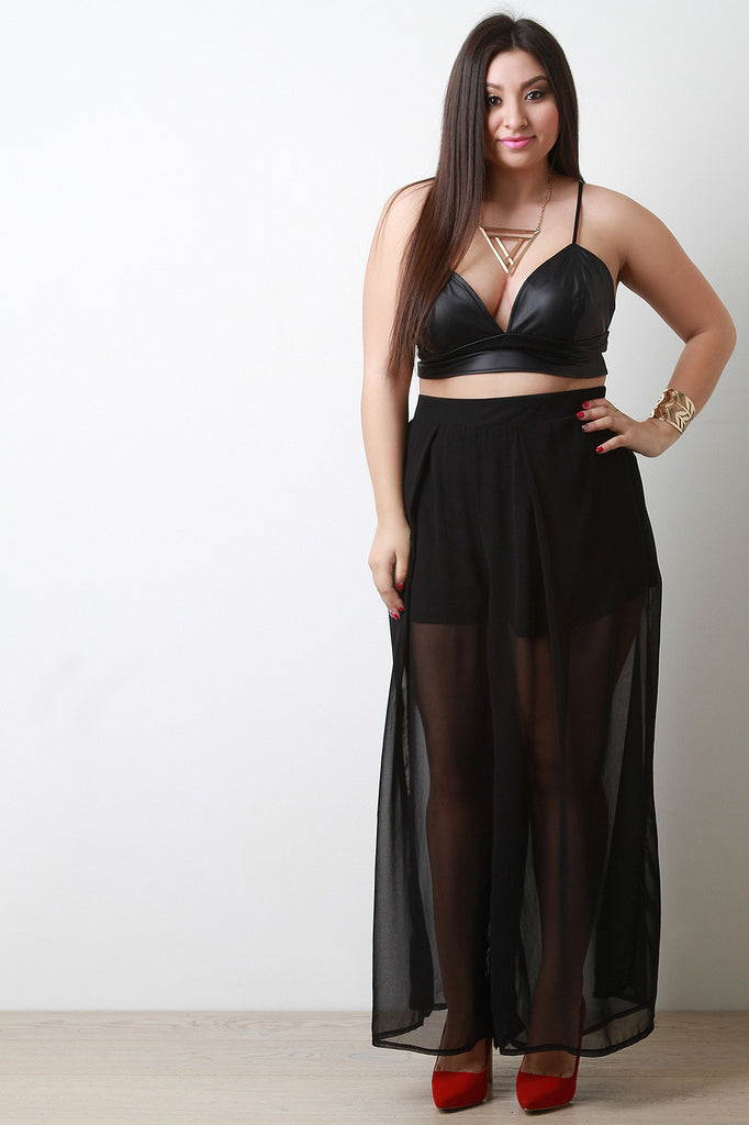 Semi-Sheer Maxi Pants