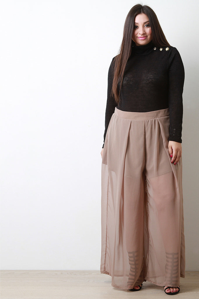 Semi-Sheer Maxi Pants