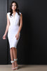 Surplice Bodycon Midi Dress