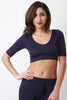 Jersey Knit Hoodie Crop Top