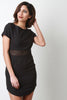 Mesh Mid-Section Round Hem Dress