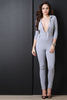 Hooded Plunging Neckline Jumpsuit