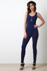 Casual Scooped Neckline Bodycon Jumpsuit