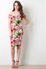 Sweetheart Bardot Floral Dress