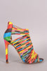 Liliana Strappy Peep Toe Caged Stiletto Heel