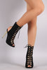 Military Corset Lace Up Mule Golden Heel