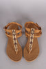 Strappy Beadwork Thong Flat Sandal