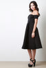 Off The Shoulder Skater Midi Dress