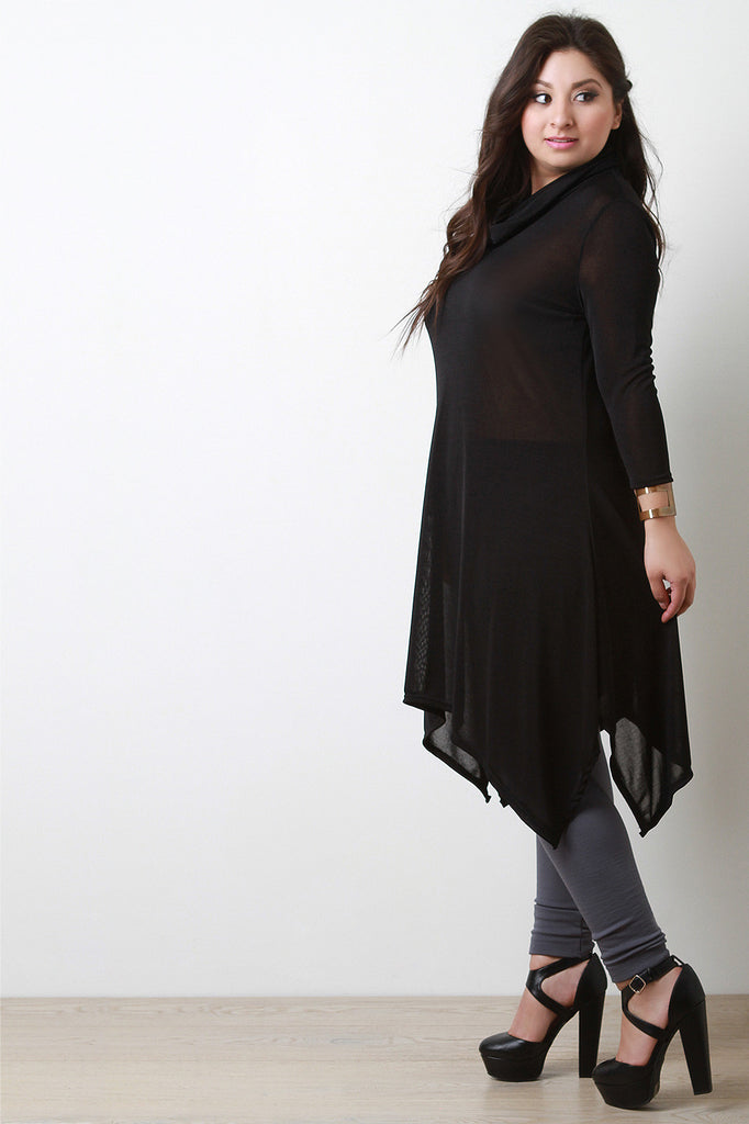 Cowl Neck Trapeze Top