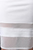 Sheer Mesh Panel Pencil Cut Midi Skirt