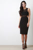 Semi-Sheer Round Neck Sleeveless Dress