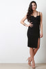 Sweetheart Dual Spaghetti Shoulder Strap Slit Midi Dress