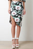 Tropical Flowers Midi Skirt