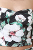 Tropical Flowers Sweetheart Bardot Crop Top