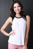 Round Neck Color Block Shoulder Top