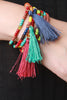 Multi-Color Bead and Tassel Bracelet Set