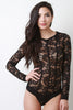 Floral Lace Long Sleeve Bodysuit