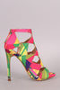 Liliana Geometric Cutout Peep Toe Stiletto Heel
