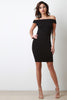 Bardot Bodycon Zipper Back Dress