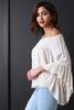 Off-The-Shoulder Bell Sleeve Peasant Blouse