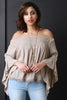 Off-The-Shoulder Bell Sleeve Peasant Blouse