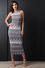 Sleeveless Tribal Knit Midi Dress