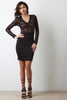 Floral Lace Long Sleeve Bodycon Dress